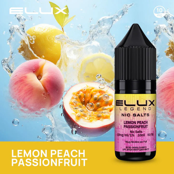 Lemon Peach Passionfruit Elux Legend Nic Salt 10ml