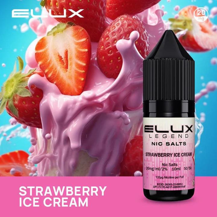 Strawberry Ice Cream Elux Legend Nic Salt 10ml