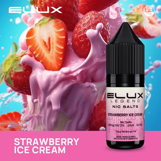 Strawberry Ice Cream Elux Legend Nic Salt 10ml