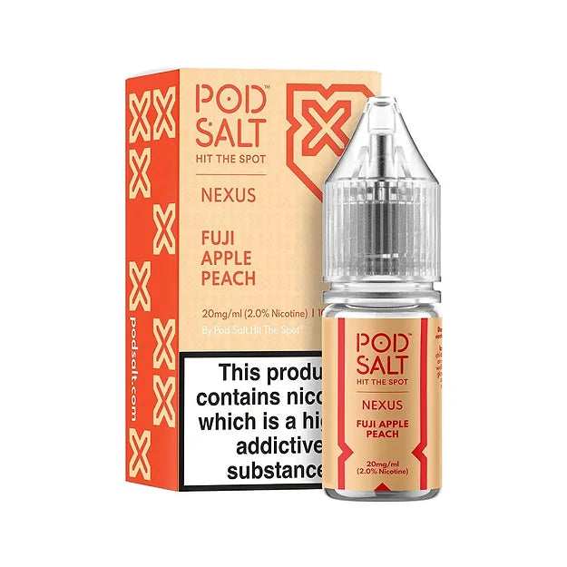 Fuji Apple Peach 20mg Nic Salt E-Liquid By Pod Salt
