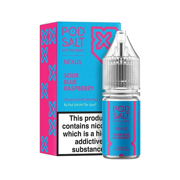 Sour Blue Raspberry Nexus 20mg Nic Salt E-Liquid By Pod Salt