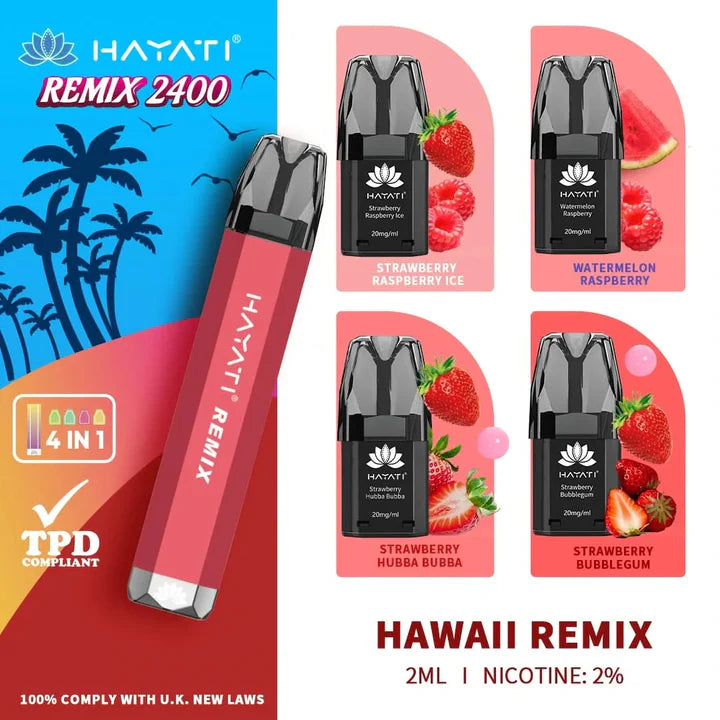 Hayati Remix 2400 puffs prefilled Pod System Hayati Remix 2400 puffs prefilled Pod System