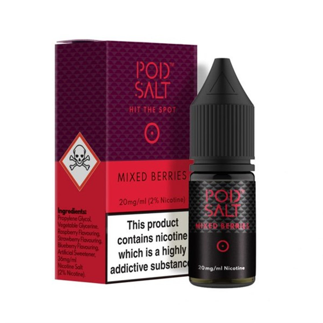 Mixed Berries 20mg Nic Salt E-Liquid By Pod Salt