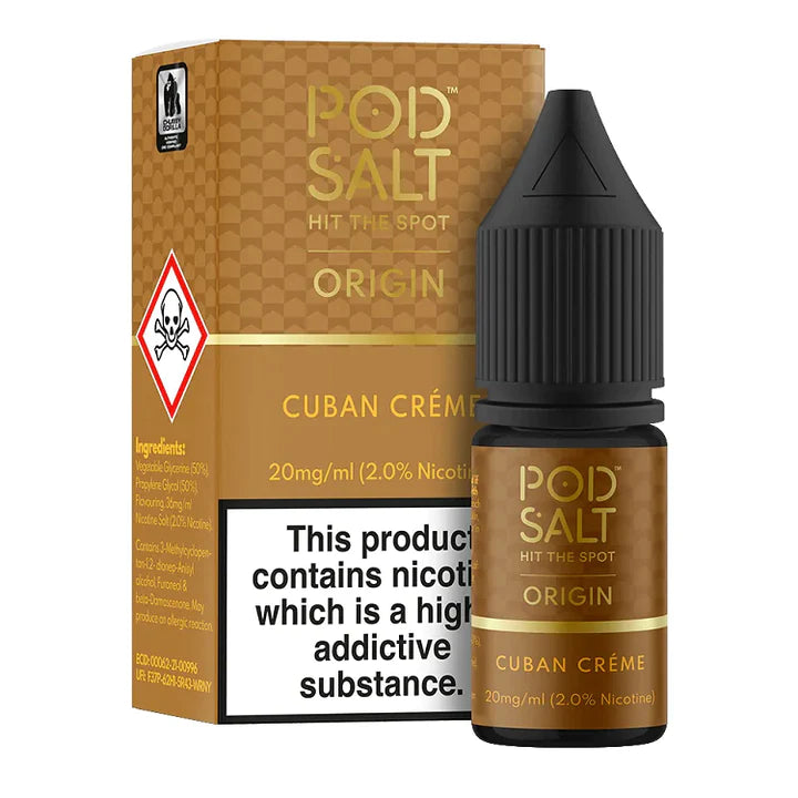 Cuban Creme 20mg Nic Salt E-Liquid By Pod Salt