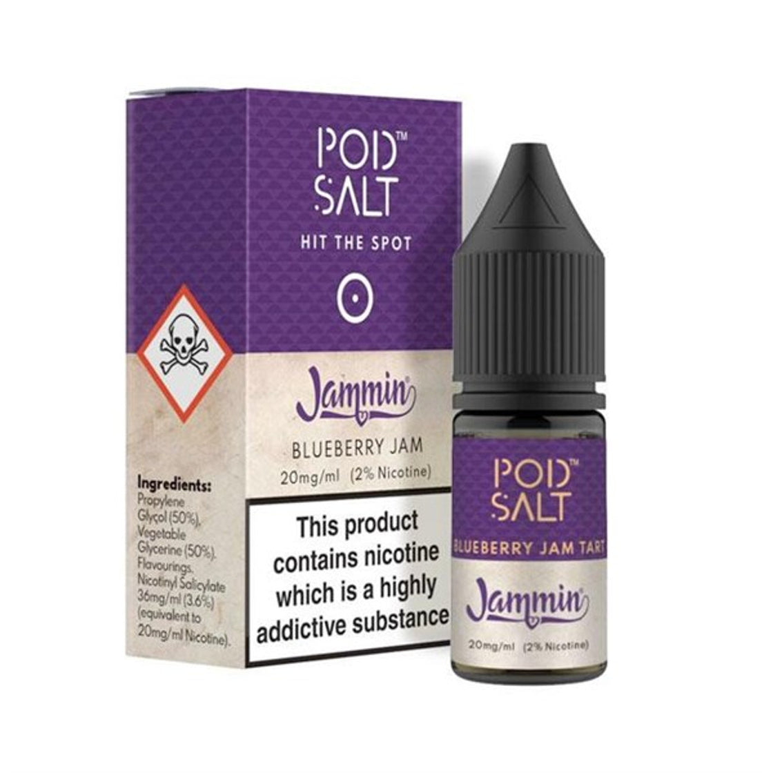 Blueberry Jam Tart 20mg Nic Salt E-Liquid By Pod Salt