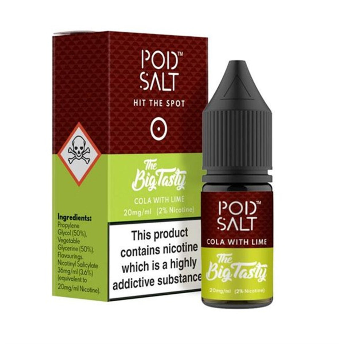Cola With Lime 20mg Nic Salt E-Liquid By Pod Salt