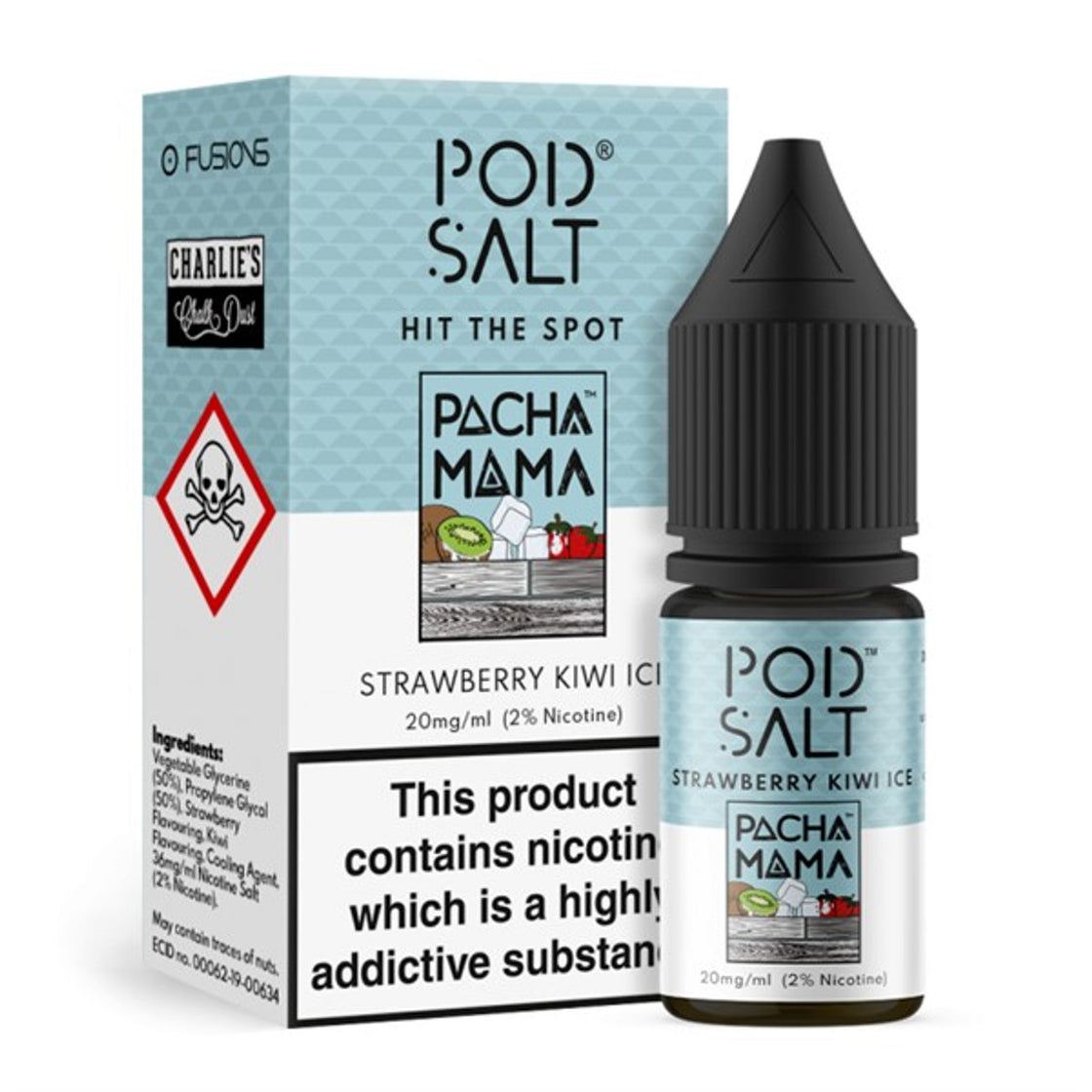 Strawberry Kiwi Ice 20mg Nic Salt E-Liquid By Pod Salt