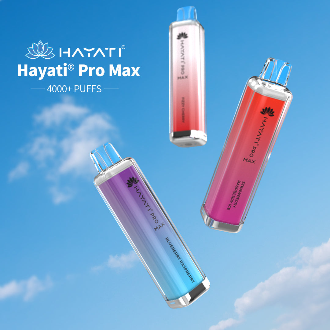 Hayati pro max vapes floating in the air