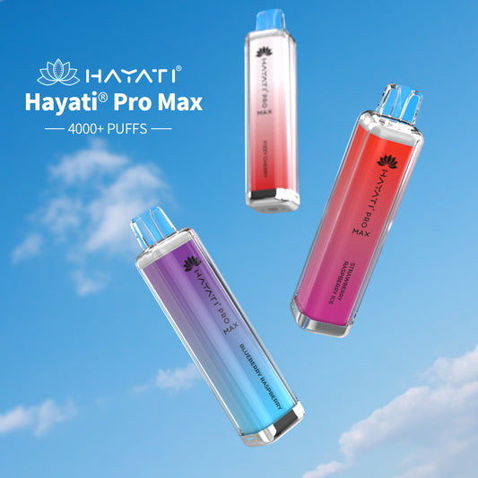 Hayati pro max vapes floating in the air