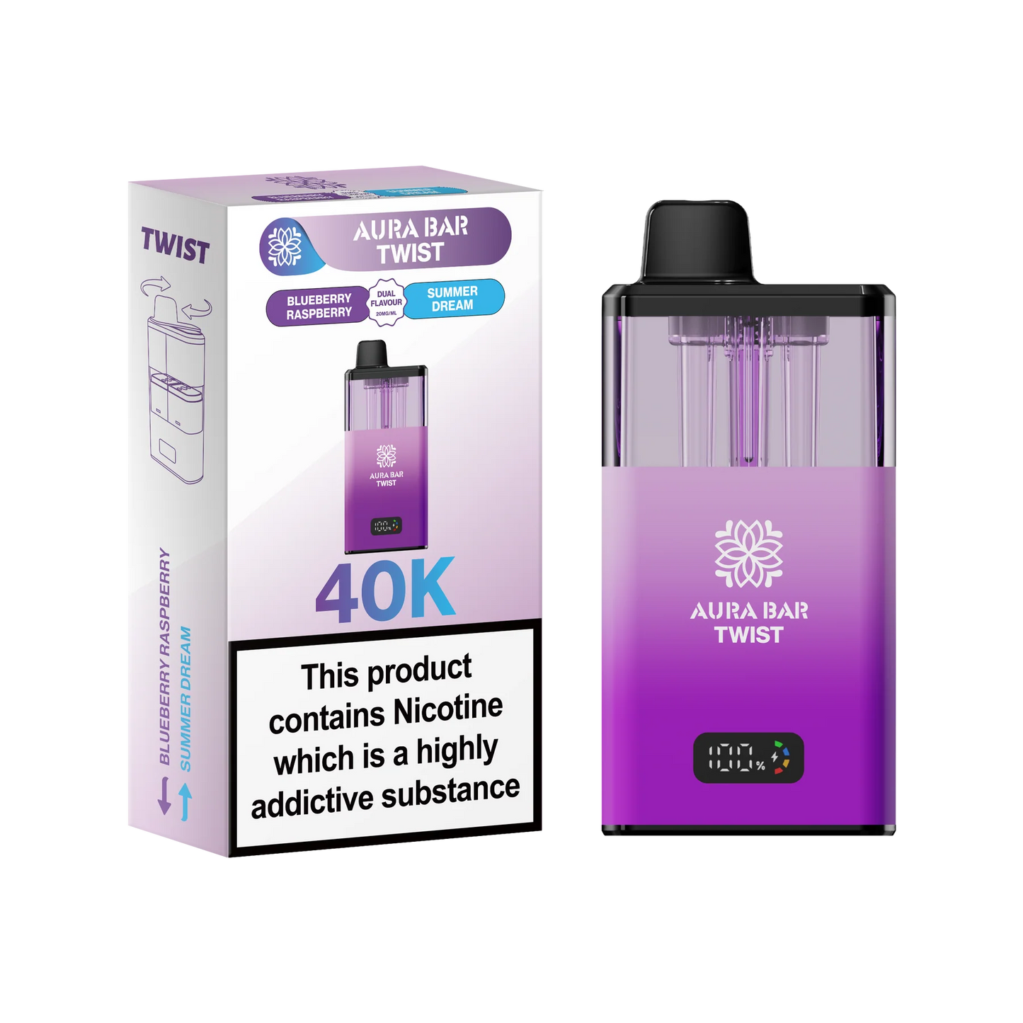 Aura Bar Twist 40K Prefilled Pod Kit