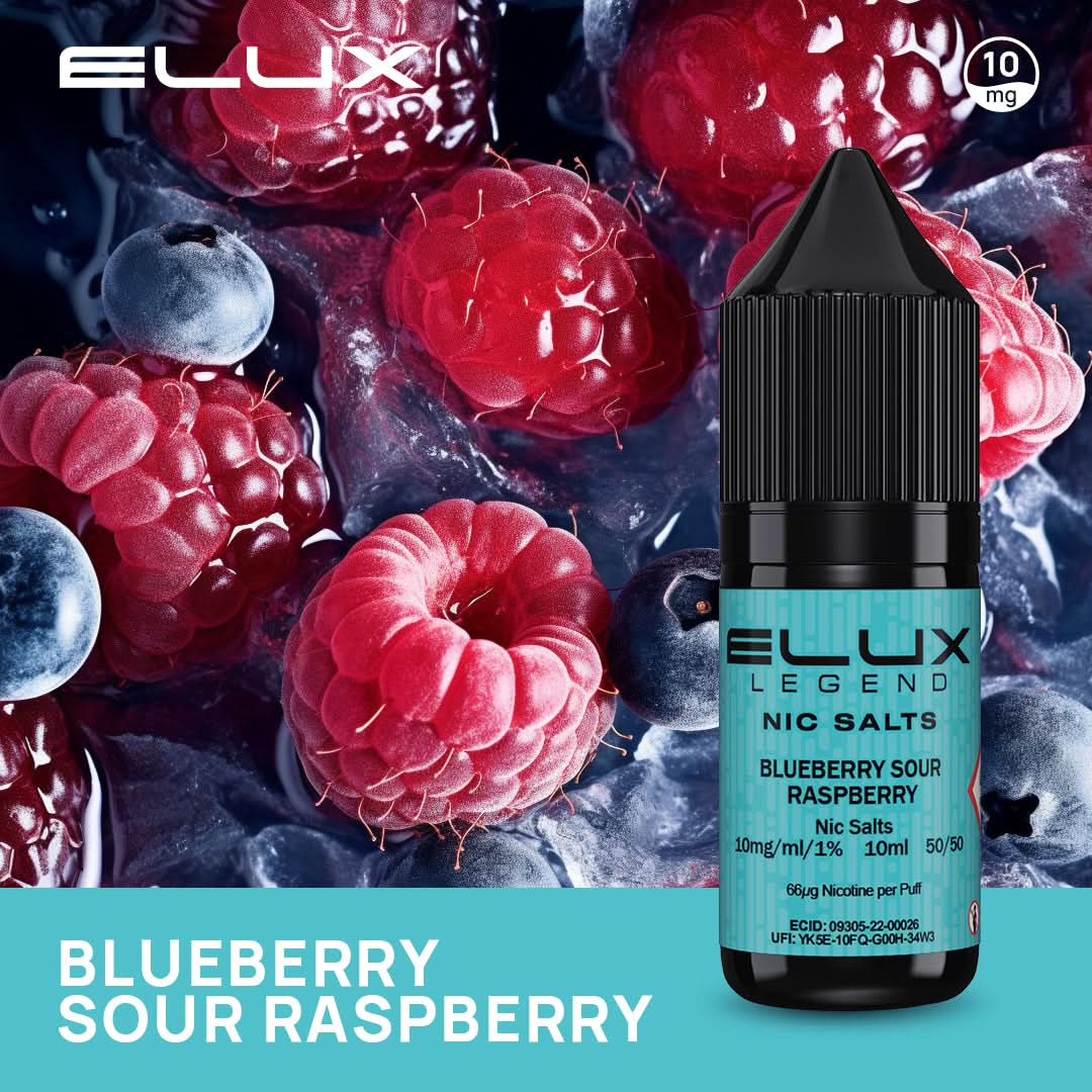 Blueberry Sour Raspberry Elux Legend Nic Salt 10ml