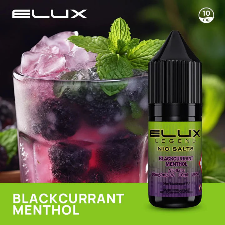 Blackcurrant Menthol Elux Legend Nic Salt 10ml