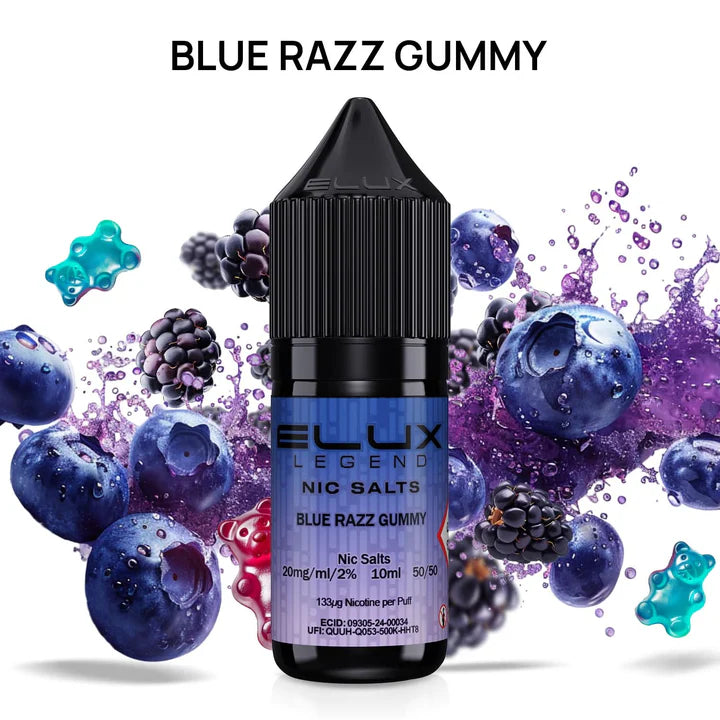 Blue Razz Gummy Elux Legend Nic Salt 10ml