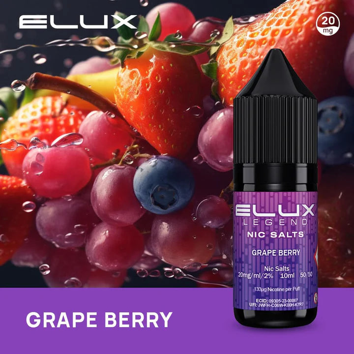 Grape Berry Elux Legend Nic Salt - 10ml
