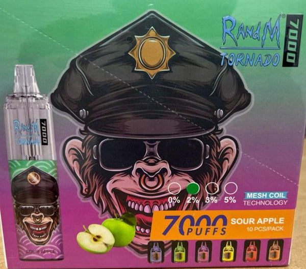 Sour Apple RANDM Tornado 7000 Disposable Vape