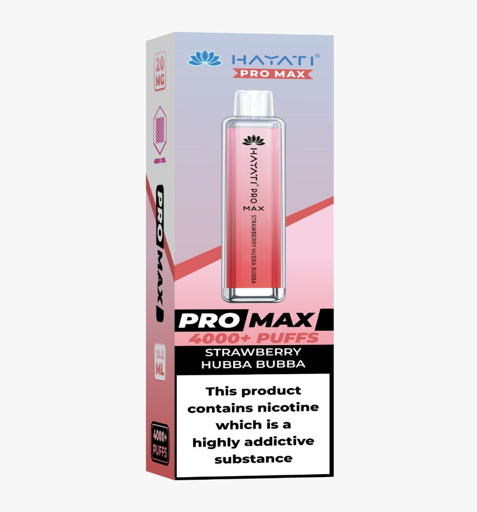 Strawberry Hubba Bubba Hayati Pro Max Disposable Vape