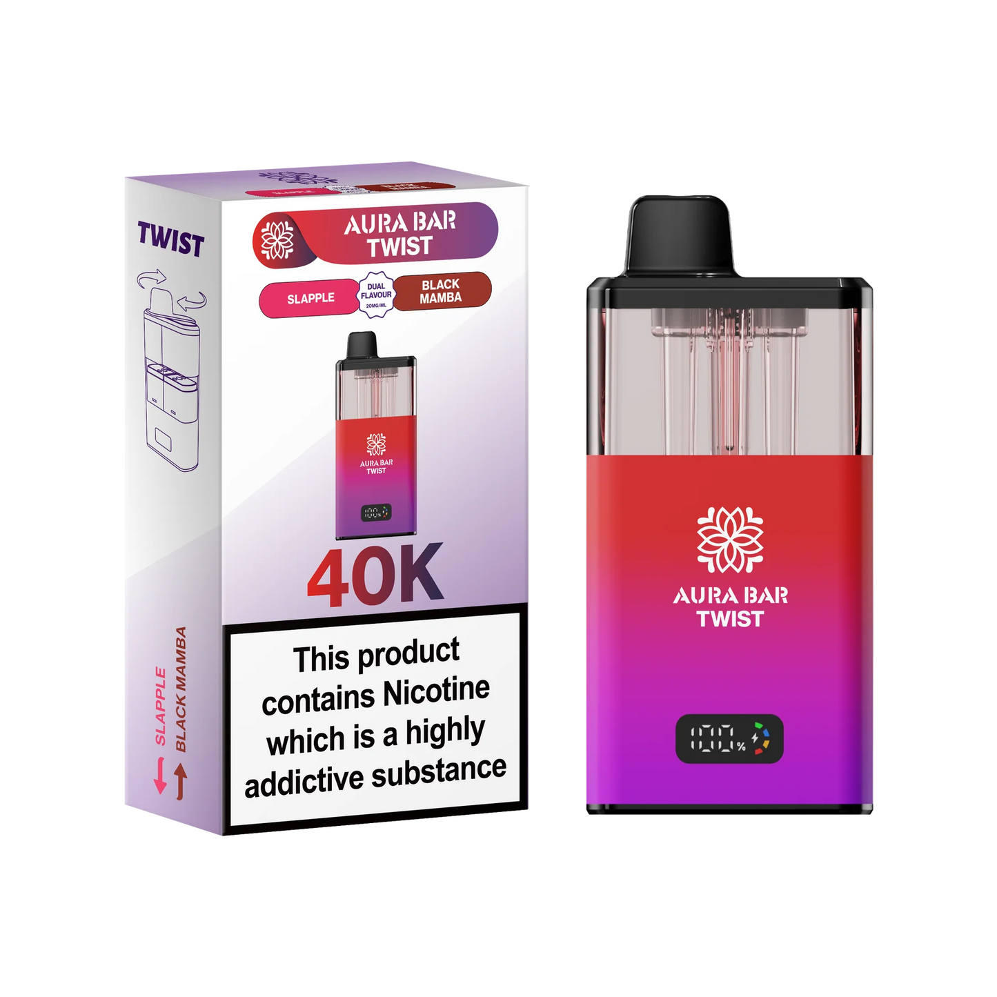 Aura Bar Twist 40K Prefilled Pod Kit