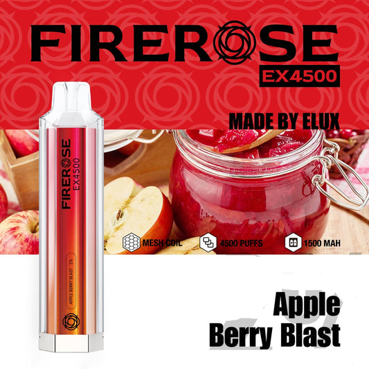 Apple Berry Blast Elux FireRose EX4500 Disposable Vape