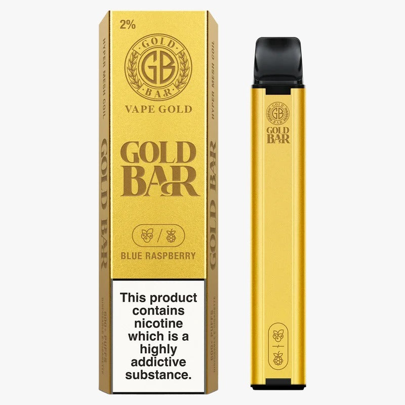 Blue Raspberry Gold Bar Disposable Vape