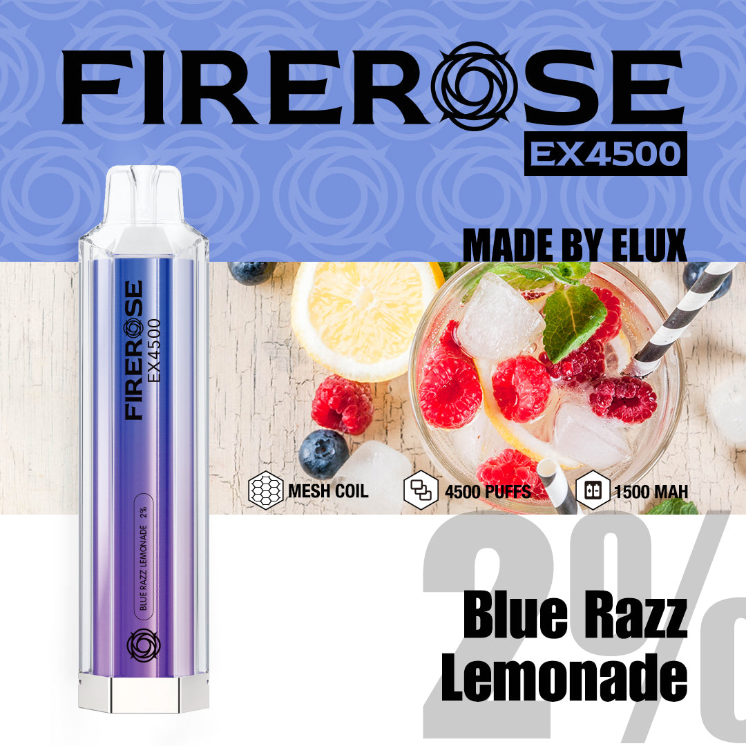 Blue Razz Lemonade Elux FireRose EX4500 Disposable Vape