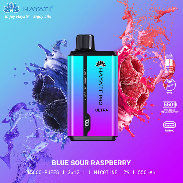Blue Sour Raspberry Hayati Pro Ultra 15000 Disposable Vape