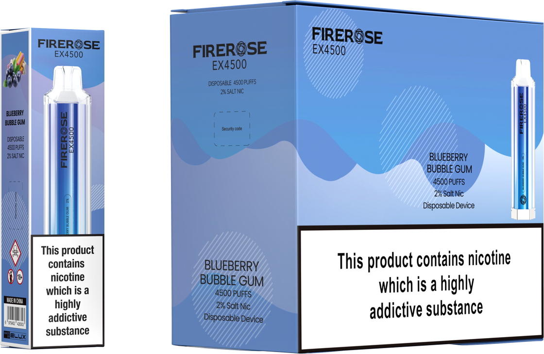 Elux Firerose EX4500 Puffs Disposable Vape Box Of 10 At £85