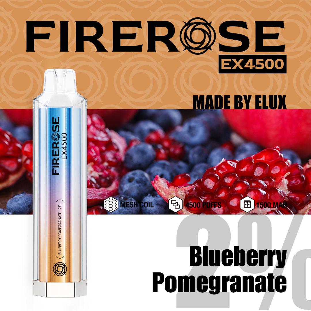 Blueberry Pomegranate Elux FireRose EX4500 Disposable Vape