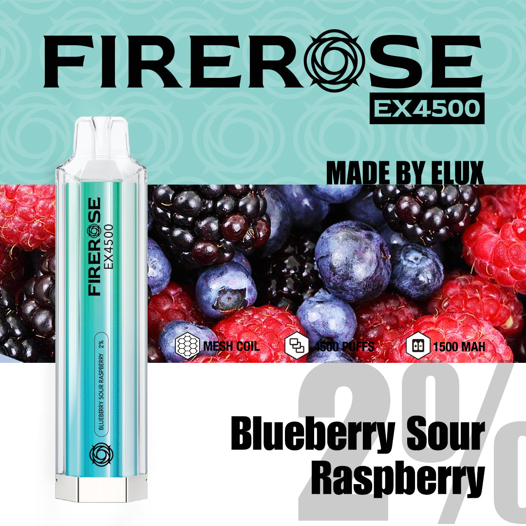 Blueberry Sour Raspberry Elux FireRose EX4500 Disposable Vape