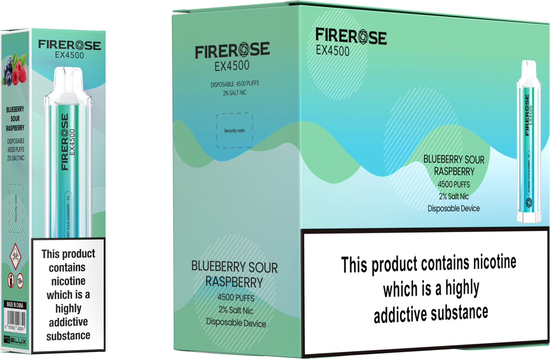 Elux Firerose EX4500 Puffs Disposable Vape Box Of 10 At £85