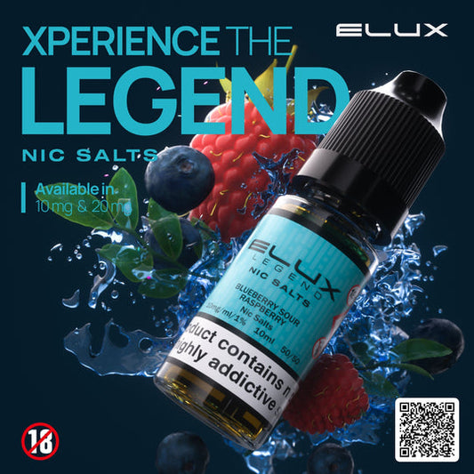 Blueberry Sour Raspberry Nic Salt E-Liquid By Elux Legend