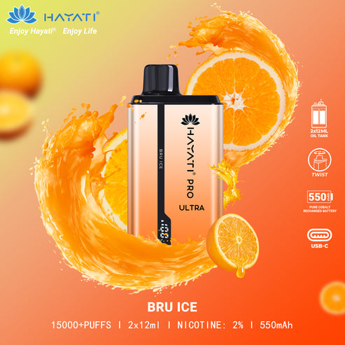 Bru Ice Hayati Pro Ultra 15000 Disposable Vape