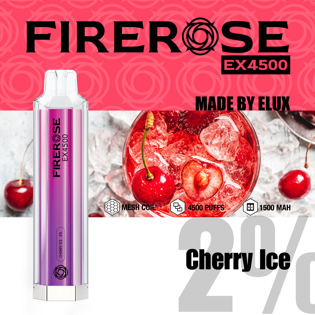 Cherry Ice Elux FireRose EX4500 Disposable Vape