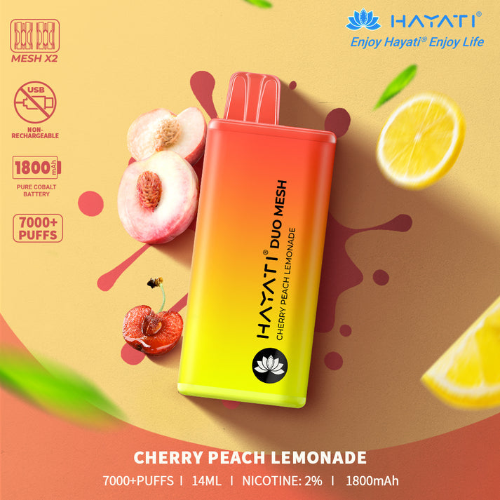 Cherry Peach Lemonade Hayati Duo Mesh 7000 Disposable Vape