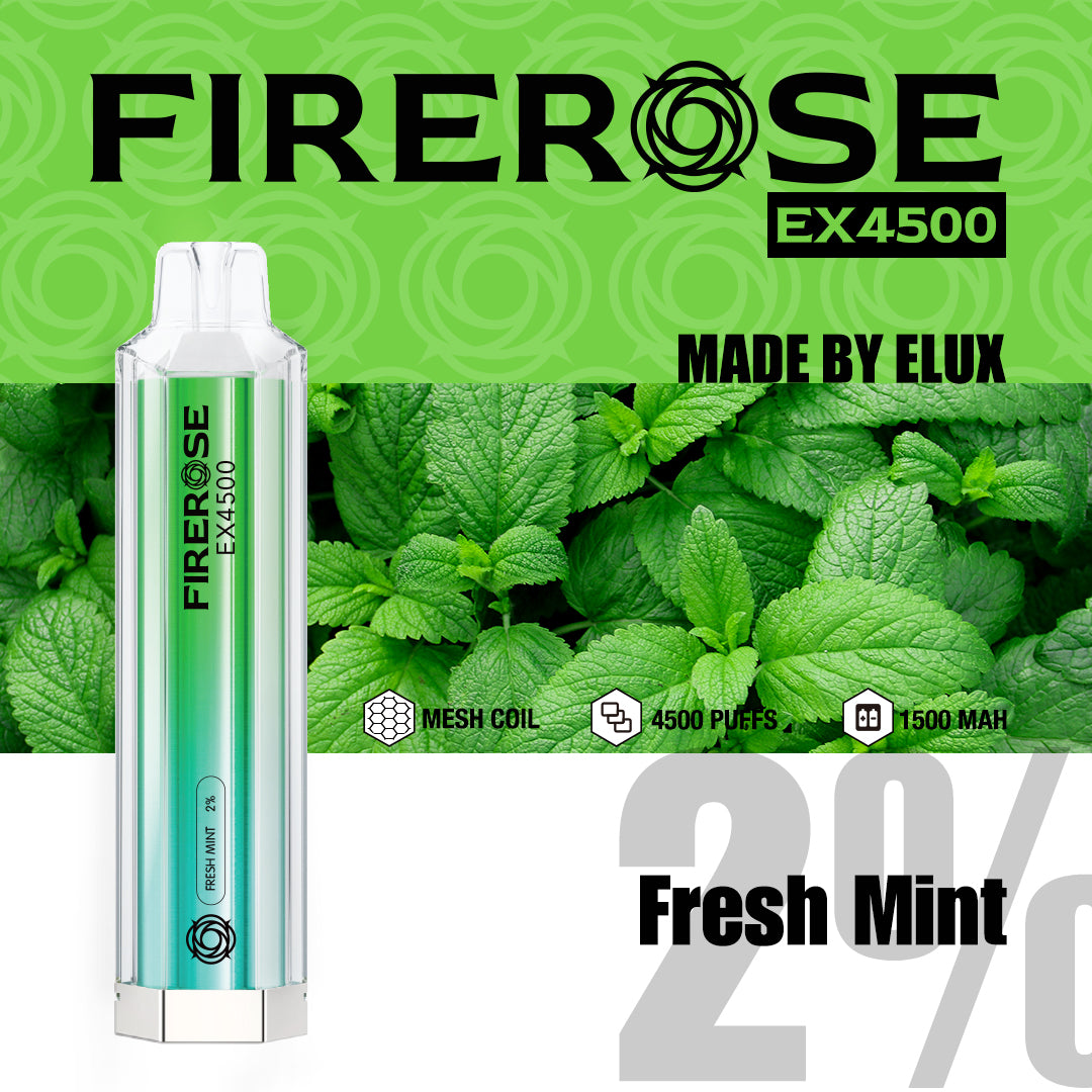 Fresh Mint Elux FireRose EX4500 Disposable Vape