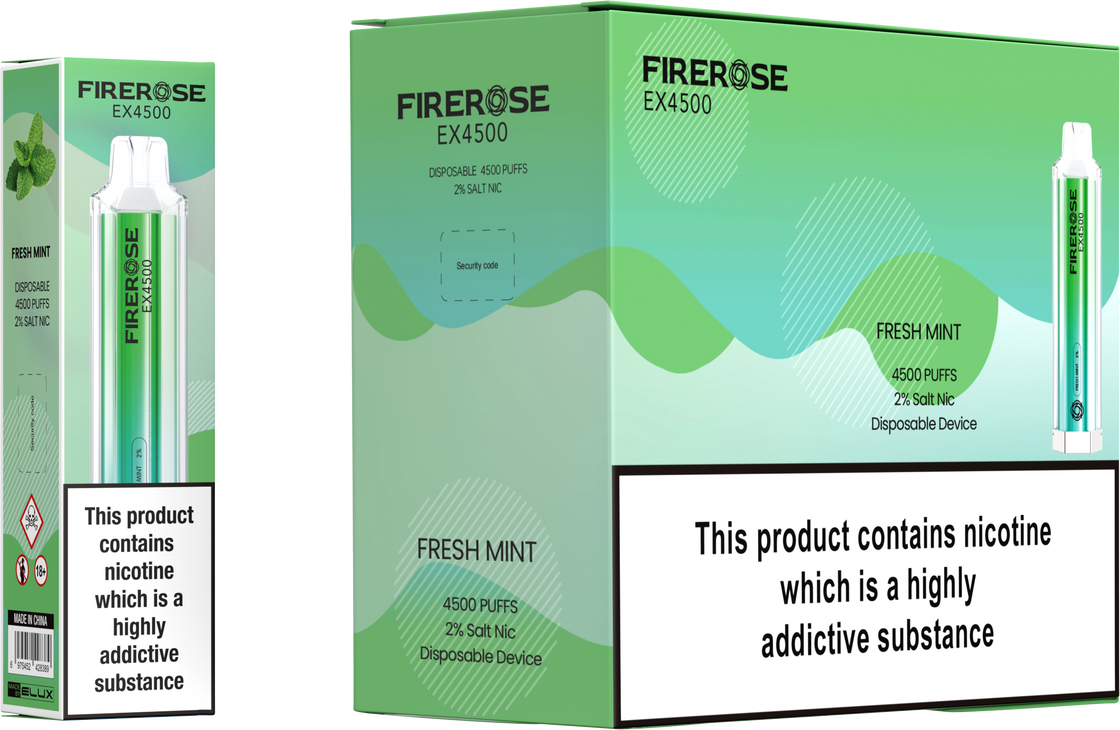 Elux Firerose EX4500 Puffs Disposable Vape Box Of 10 At £85