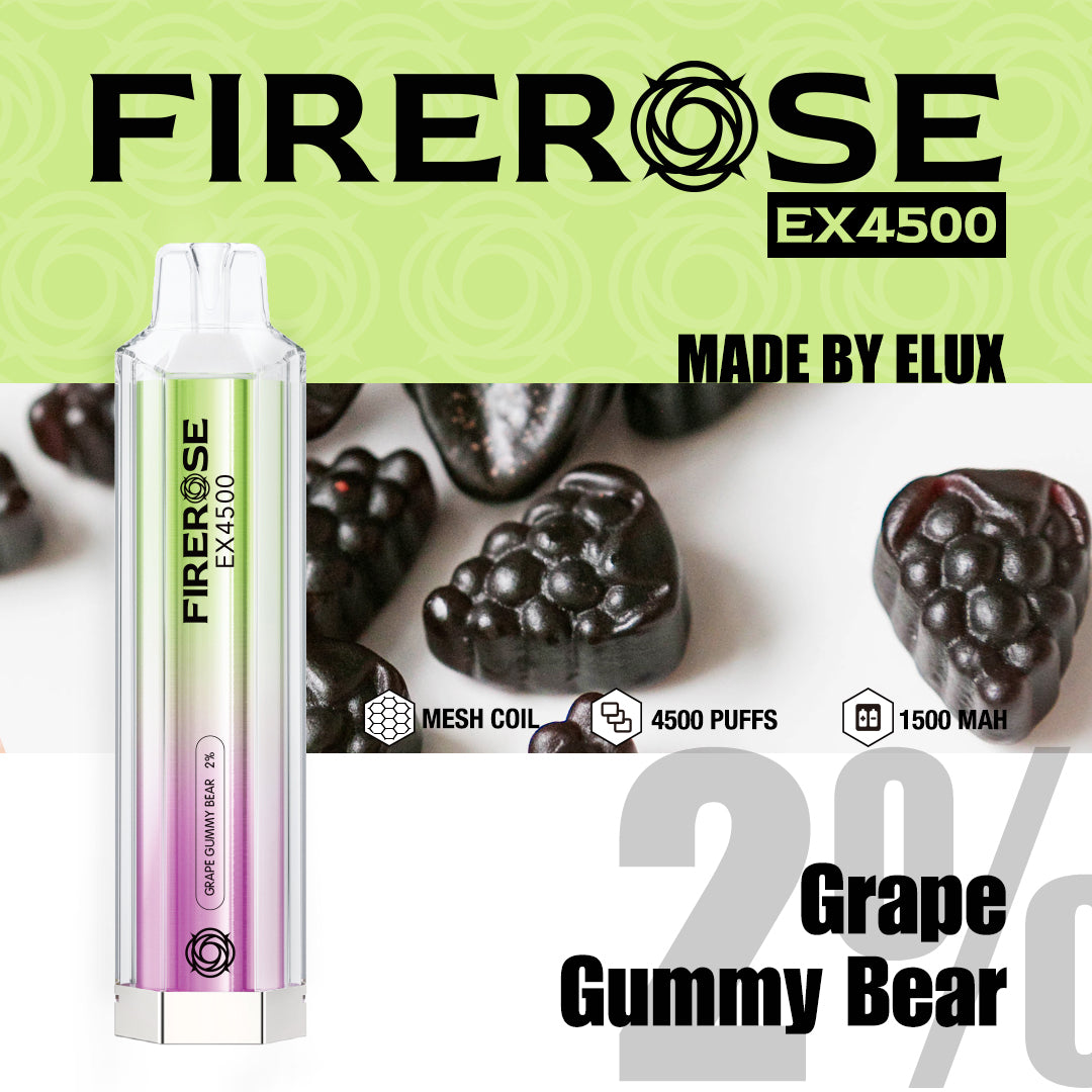 Grape Gummy Bear Elux FireRose EX4500 Disposable Vape