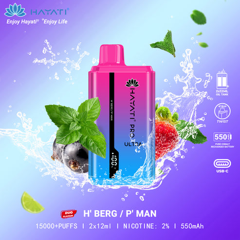 H' Berg + P' Man Hayati Pro Ultra 15000 Disposable Vape