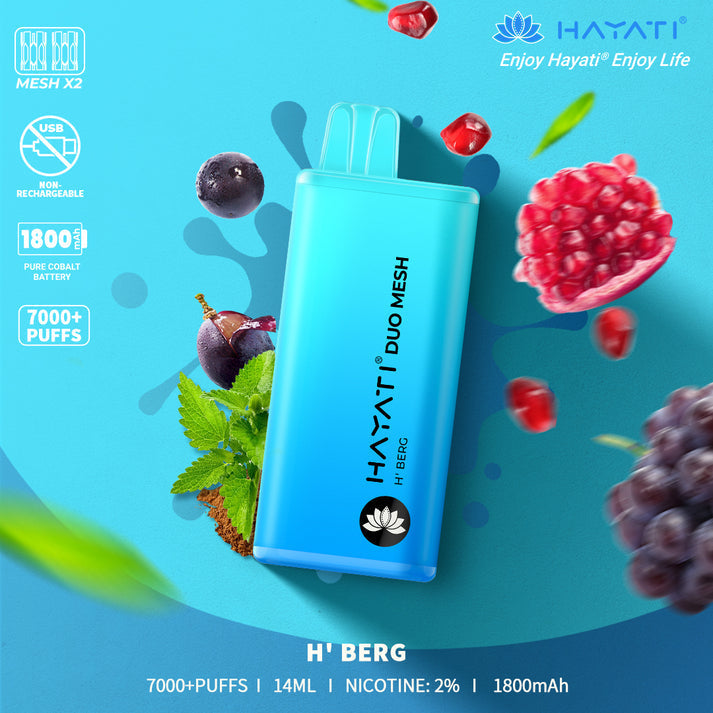 H' Berg Hayati Duo Mesh 7000 Disposable Vape