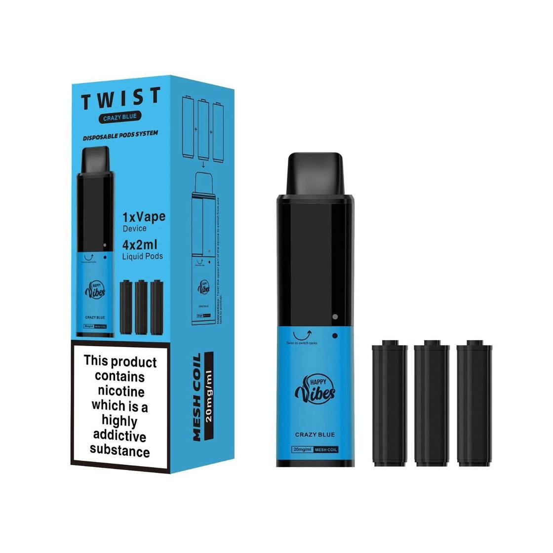 Crazy Blue Happy Vibes Disposable Vapes