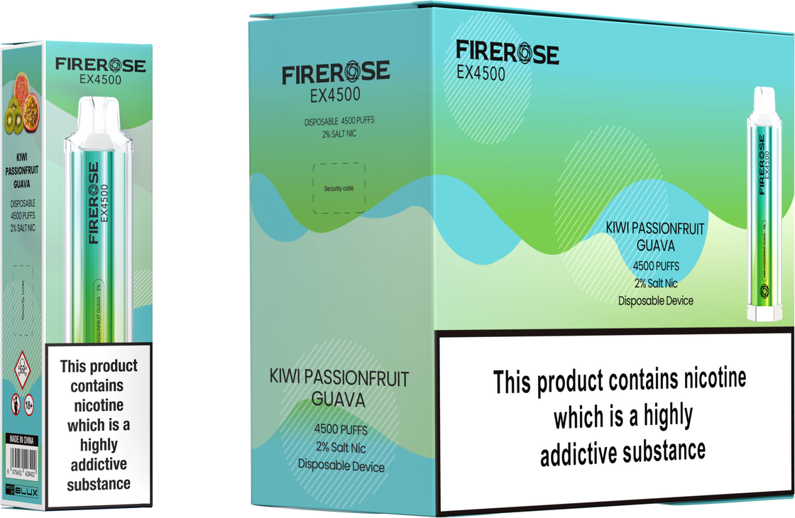 Elux Firerose EX4500 Puffs Disposable Vape Box Of 10 At £85