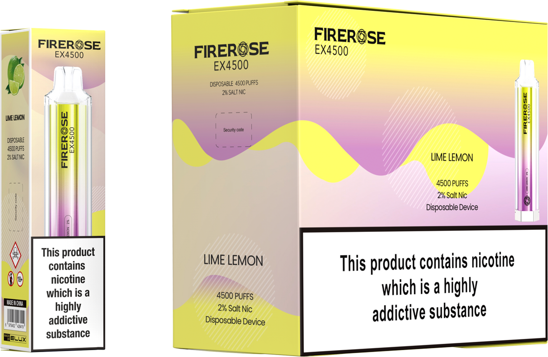 Elux Firerose EX4500 Puffs Disposable Vape Box Of 10 At £85