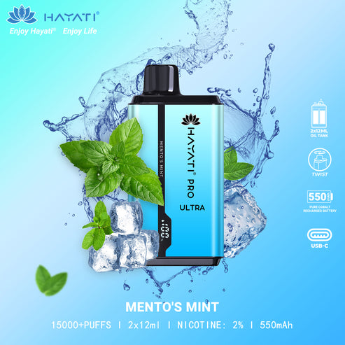 Mento's Mint Hayati Pro Ultra 15000 Disposable Vape