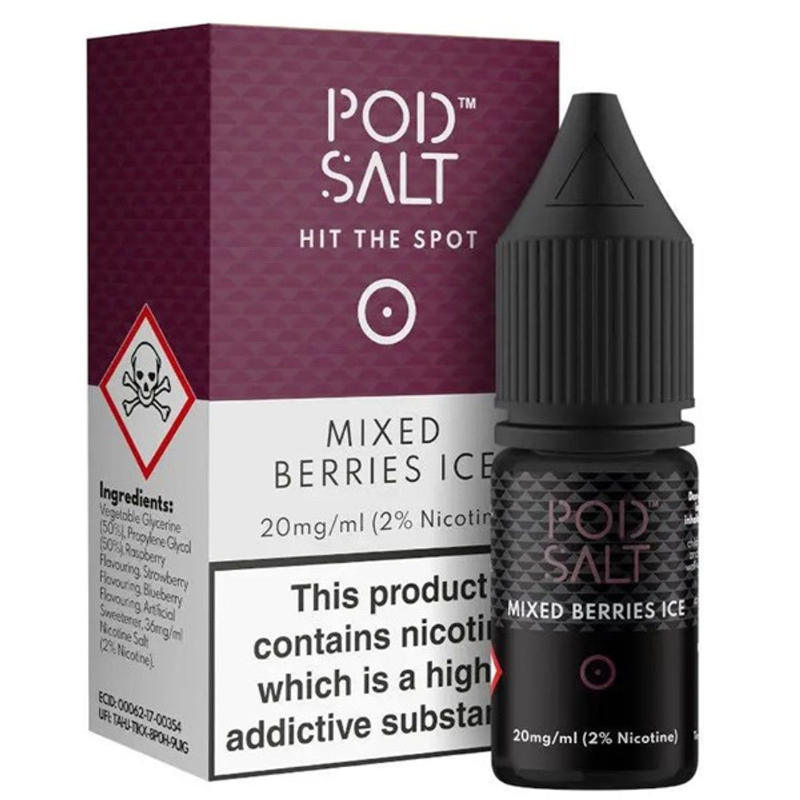 Mixed Berries Ice  Nic Salt E-Liquid By Pod Salt