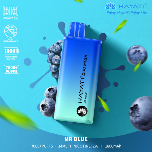 Mr Blue Hayati Duo Mesh 7000 Disposable Vape