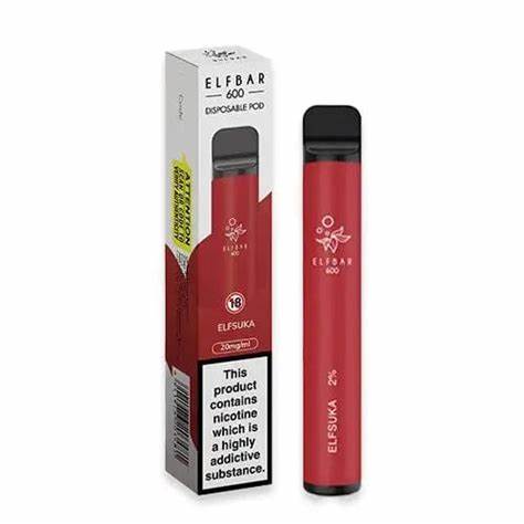 Elf Bar 600 Puffs Disposable Vape Box Of 10 At £35