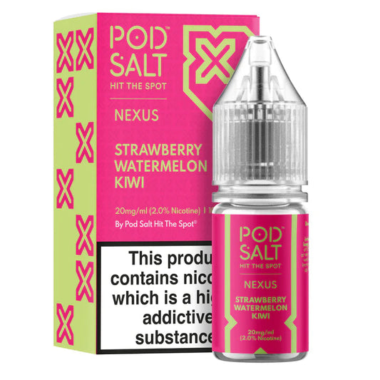 Strawberry Watermelon Kiwi Nic Salt E-Liquid By Pod Salt