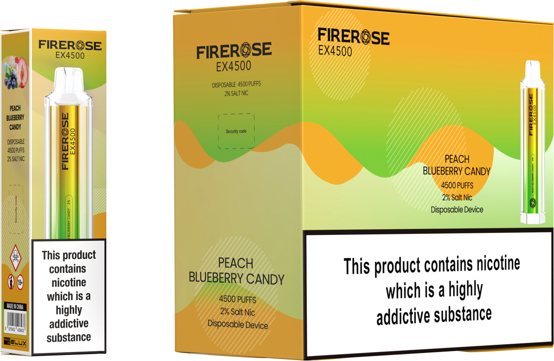 Elux Firerose EX4500 Puffs Disposable Vape Box Of 10 At £85