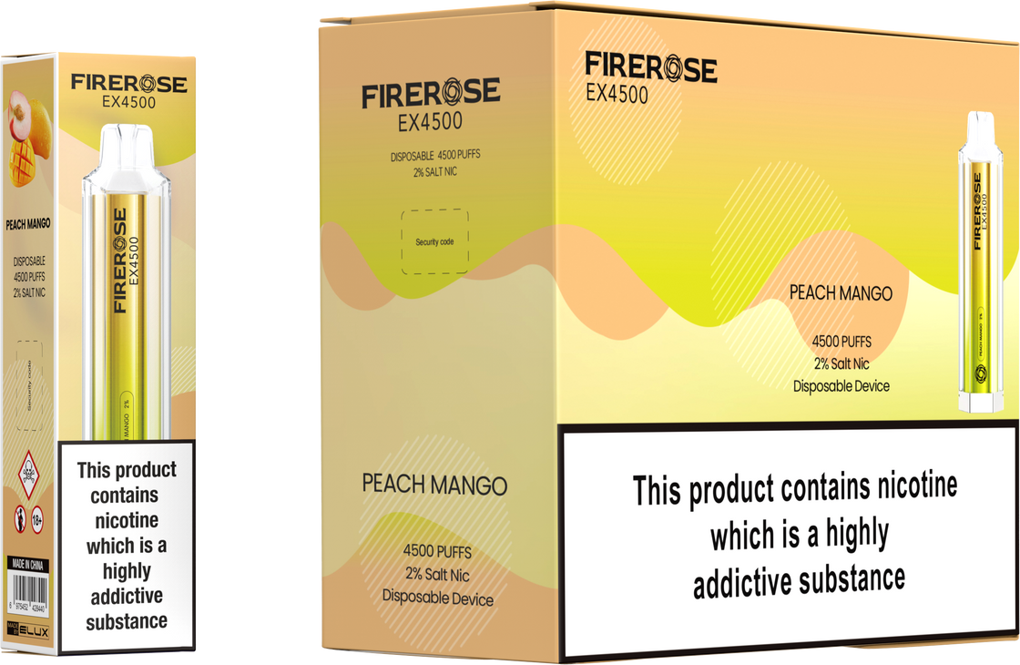 Elux Firerose EX4500 Puffs Disposable Vape Box Of 10 At £85