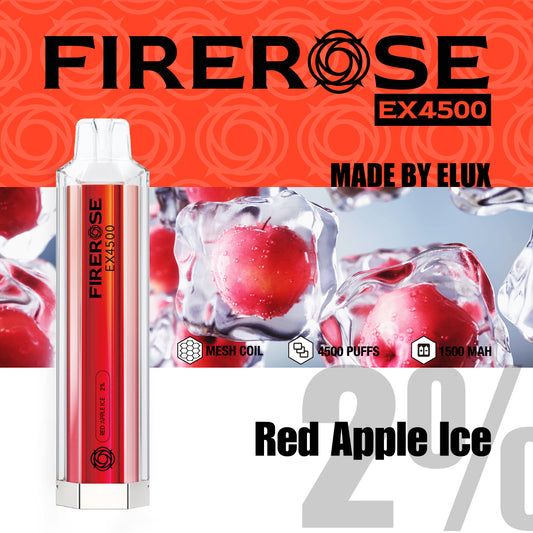 Red Apple Ice Elux FireRose EX4500 Disposable Vape