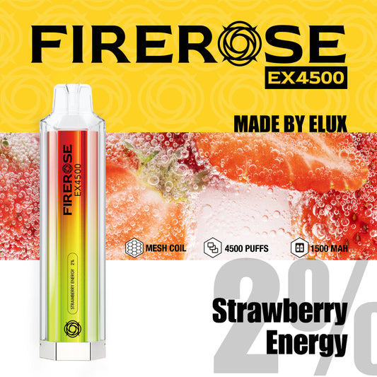 Strawberry Energy Elux FireRose EX4500 Disposable Vape